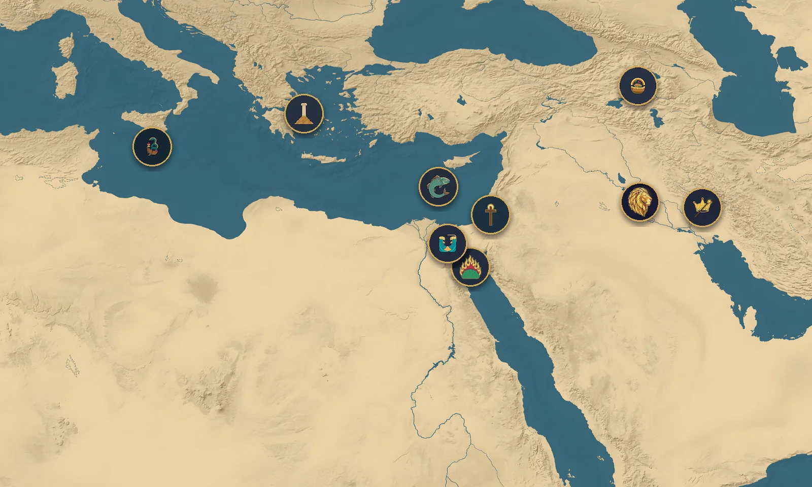 The Bible Map: the biblical world, its stories marked where they happened